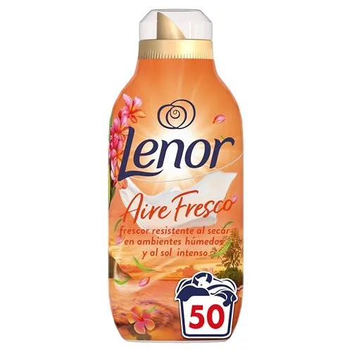 LENOR ▫️ Aire Fresco – Amaciador de roupa, 400 lavagens, Flores Tropicais, 400 lavagens, embalagem de 8, frescura que resiste à secagem em ambientes húmidos ou sob sol intenso 2
