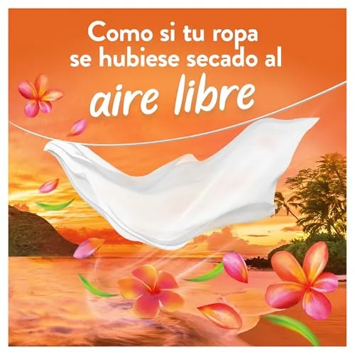 LENOR ▫️ Aire Fresco – Amaciador de roupa, 400 lavagens, Flores Tropicais, 400 lavagens, embalagem de 8, frescura que resiste à secagem em ambientes húmidos ou sob sol intenso 4