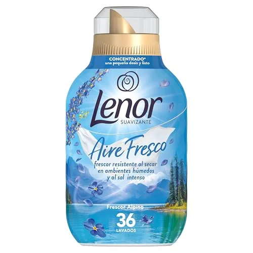 LENOR ▫️ Aire Fresco Amaciador de Roupa Frescor Alpino 36 Lavagens, 6 x 504 ml, Frescor que se mantém mesmo ao secar em ambientes húmidos ou sob sol intenso 2