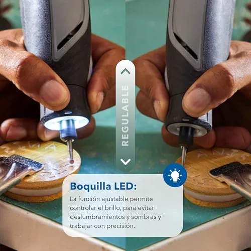 Dremel ▫️ 8150 Multiferramenta a bateria de 7,2 V, 2 Ah, sem escovas. Ferramenta rotativa recarregável via USB-C, 20 acessórios, velocidade variável de 5 000 a 30 000 RPM, luz LED, corte, lixagem, entalhe 4