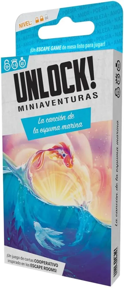 Asmodee ▫️ Unlock! Mini A Canção da Espuma do Mar, Jogo de Cartas, A partir dos 10 anos, 1 a 6 jogadores, 30-45 minutos por partida, Espanhol