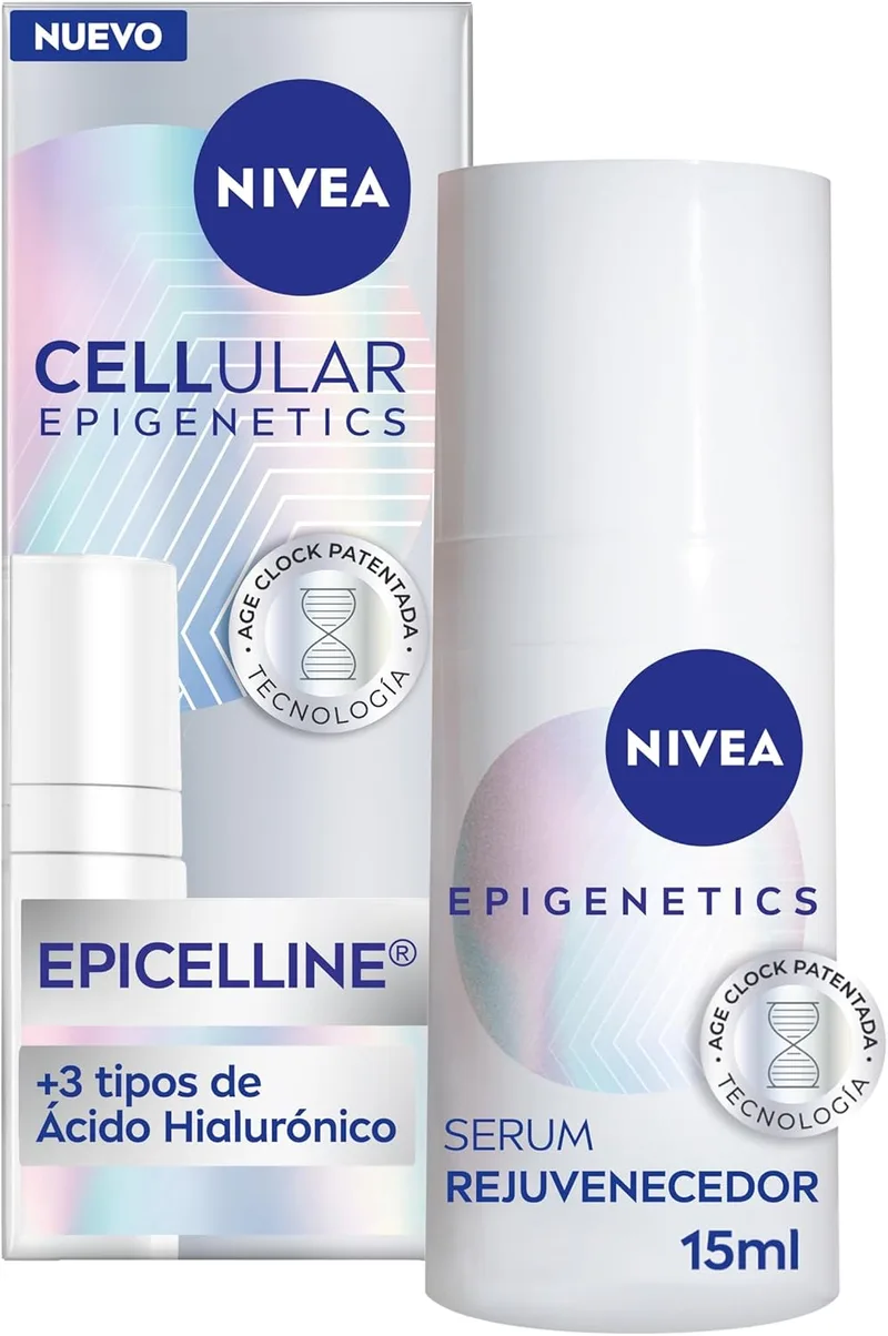 NIVEA ▫️ Cellular Epigenetics - Sérum Rejuvenescedor com Epicelline - Cuidado Anti-Envelhecimento para o Rosto - Com 3 tipos de Ácido Hialurónico - Reversão da Idade - Todos os tipos de pele - Tamanho de viagem - 15 ml