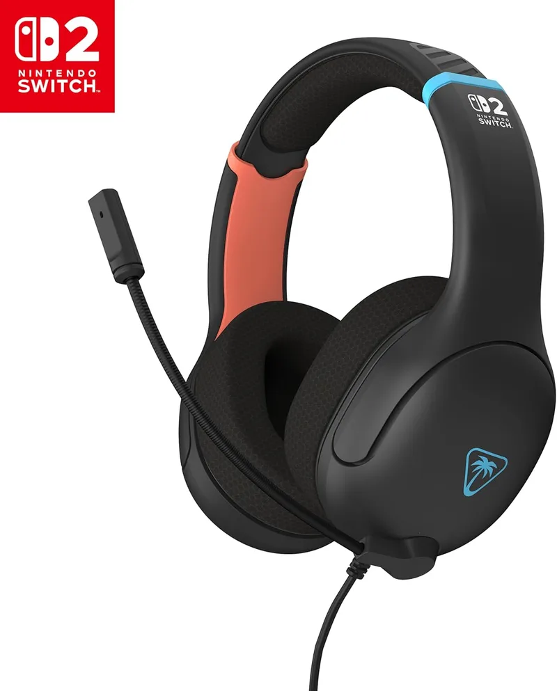 Turtle Beach ▫️ Auscultadores com fio Airlite Fit para jogos, em cinzento carvão - com licença oficial para a Nintendo Switch 2