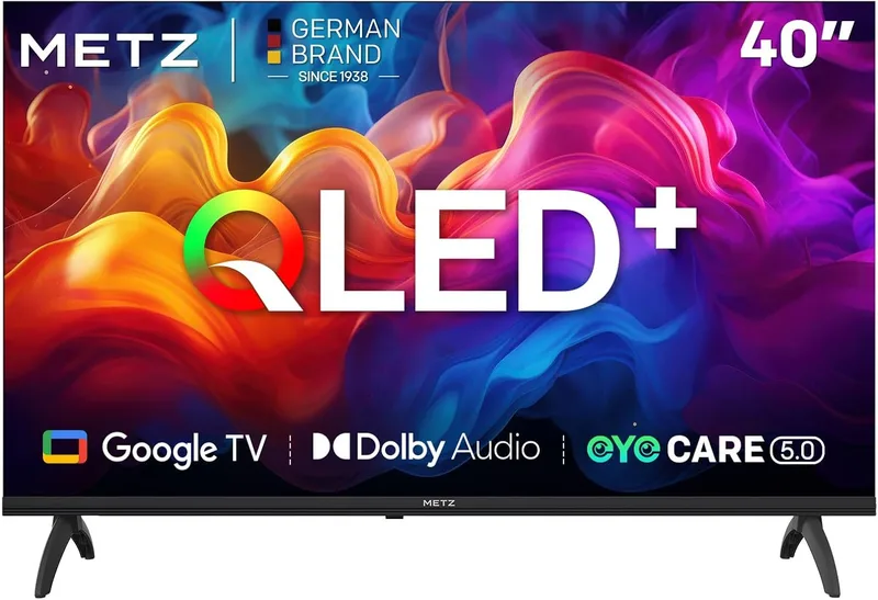 Metz ▫️ TV Smart de 40 polegadas, 40MQF7000Z, QLED, Smart TV de 40 polegadas, HDR10, Dolby Audio, Bluetooth 5.1, Preto (DVB-T/T2/S/S2/C ATV, Ci+) 2025