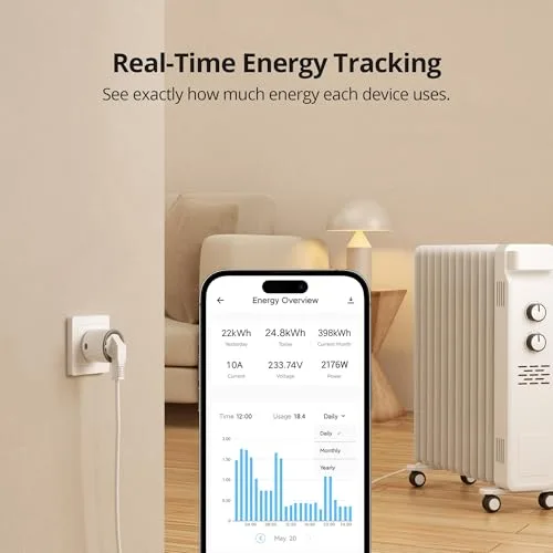 SONOFF ▫️ S60ZBTPF Tomada Inteligente Zigbee - Controlo Remoto, Monitorização de Energia, Temporizador, Proteção contra Sobrecarga, Repetidor Zigbee, eWeLink 5