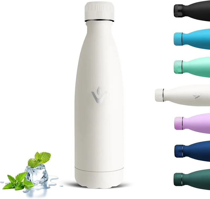 Grsta ▫️ Garrafa de água de aço inoxidável garrafa térmica à prova de fugas 500 ml, mantém-se quente durante 12 horas e fria durante 24 horas, garrafa térmica sem BPA, garrafa térmica reutilizável para crianças, escola, ginásio