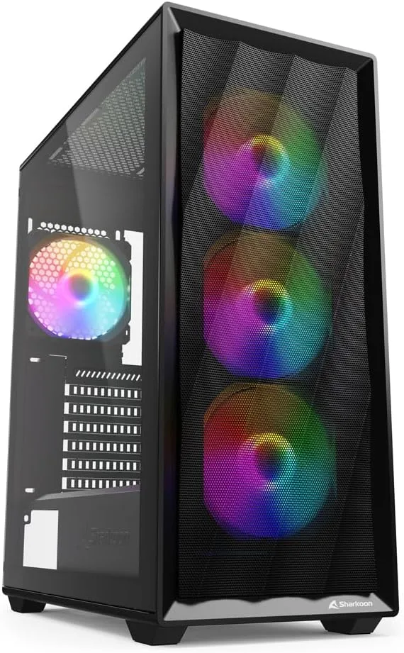 Sharkoon ▫️ VK4 Rainbow Black, caixa para PC ATX