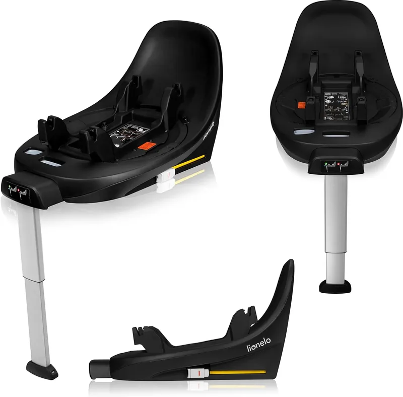 lionelo ▫️ MOXIE i-Size Base, a base para cadeira auto Moxie i-Size, instalação ISOFIX e pé de estabilização, montagem por pressão, indicador de instalação correta