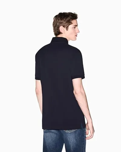 Armani Exchange ▫️ Polo monocromático para homem com logótipo bordado 5