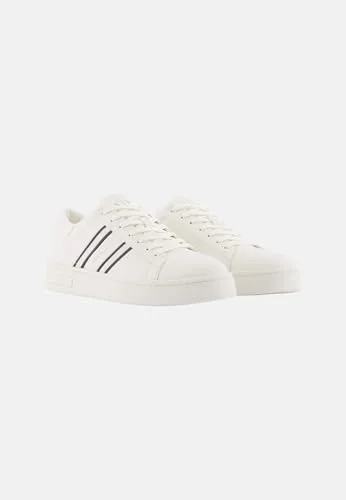 Armani Exchange ▫️ London, Side Stripes, Ténis para homem com contraste de cores 3