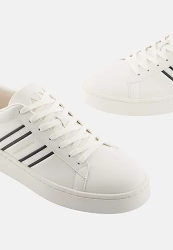 Armani Exchange ▫️ London, Side Stripes, Ténis para homem com contraste de cores 5