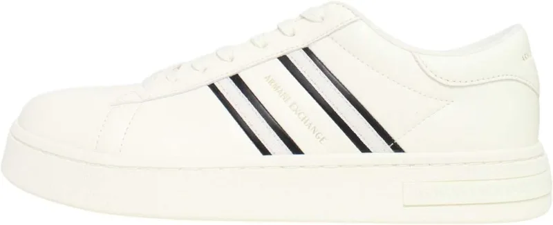 Armani Exchange ▫️ London, Side Stripes, Ténis para homem com contraste de cores