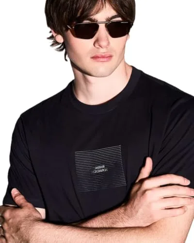 Armani Exchange ▫️ Camisola de homem com logótipo frontal simples impresso em 3D 3