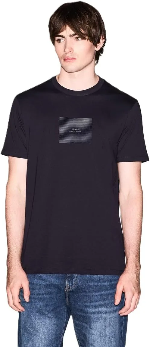 Armani Exchange ▫️ Camisola de homem com logótipo frontal simples impresso em 3D