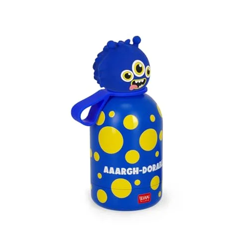 Legami ▫️ Garrafa de água para crianças Hot&Cold BFF, Monster, com dupla camada de aço inoxidável 18/8 e fecho hermético, mantém a bebida quente durante 12 horas e fria durante 24 horas, capacidade de 310 ml 2
