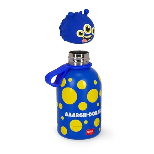 Legami ▫️ Garrafa de água para crianças Hot&Cold BFF, Monster, com dupla camada de aço inoxidável 18/8 e fecho hermético, mantém a bebida quente durante 12 horas e fria durante 24 horas, capacidade de 310 ml 3