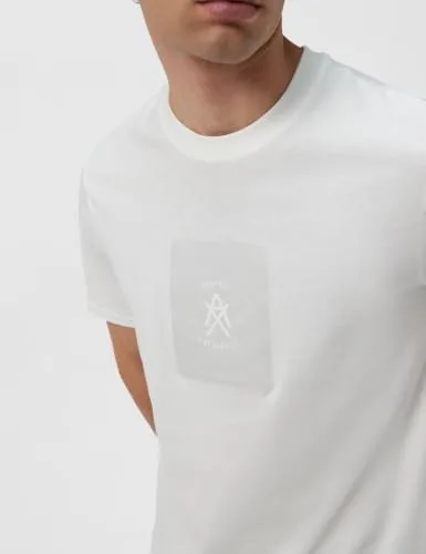 Armani Exchange ▫️ Camiseta masculina One Block Up, com logótipo em borracha e cetim (pacote de 1) 4