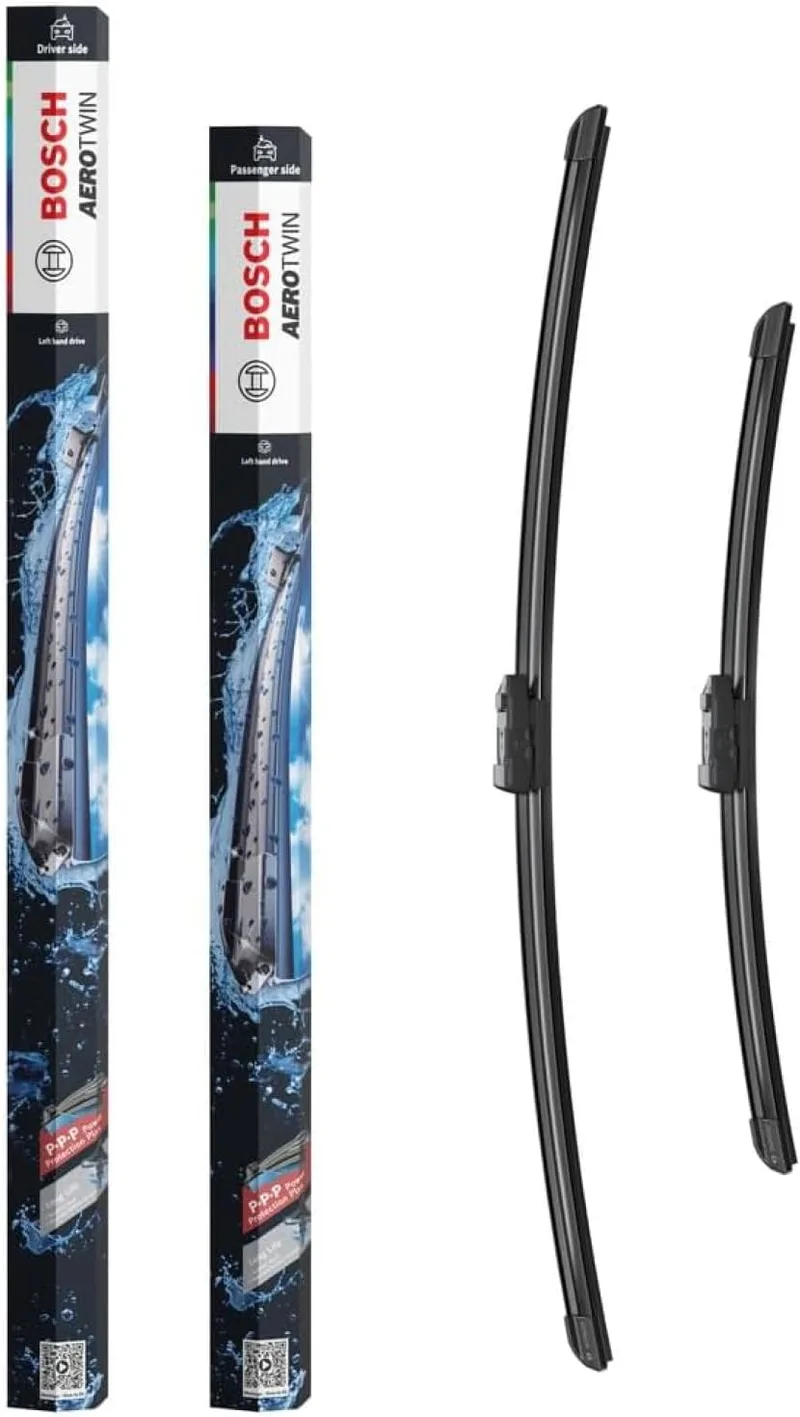 Bosch ▫️ Aerotwin eA 863 S Limpa-para-brisas dianteiro - Conjunto de 2 escovas de substituição para maior segurança ao conduzir, com adaptador Multi-Clip pré-montado, 65 cm / 45 cm, embalagem fina e compacta