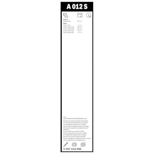 Bosch Automotive ▫️ Bosch Aerotwin eA 012 S Limpa-para-brisas dianteiro 500 mm / 360 mm 3
