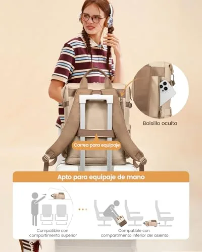 LOVEVOOK ▫️ Mochila para mulher, 15,6 polegadas, mochilas para portátil 6