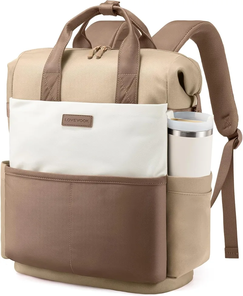 LOVEVOOK ▫️ Mochila para mulher, 15,6 polegadas, mochilas para portátil
