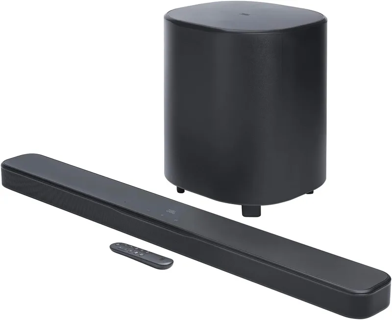 JBL ▫️ Bar 500 MK2, barra de som para TV 5.1 Bluetooth com subwoofer de 10", som surround Dolby Atmos, HDMI eARC, Wi-Fi, vídeo 4K, PureVoice 2.0 e MultiBeam 3.0, preto