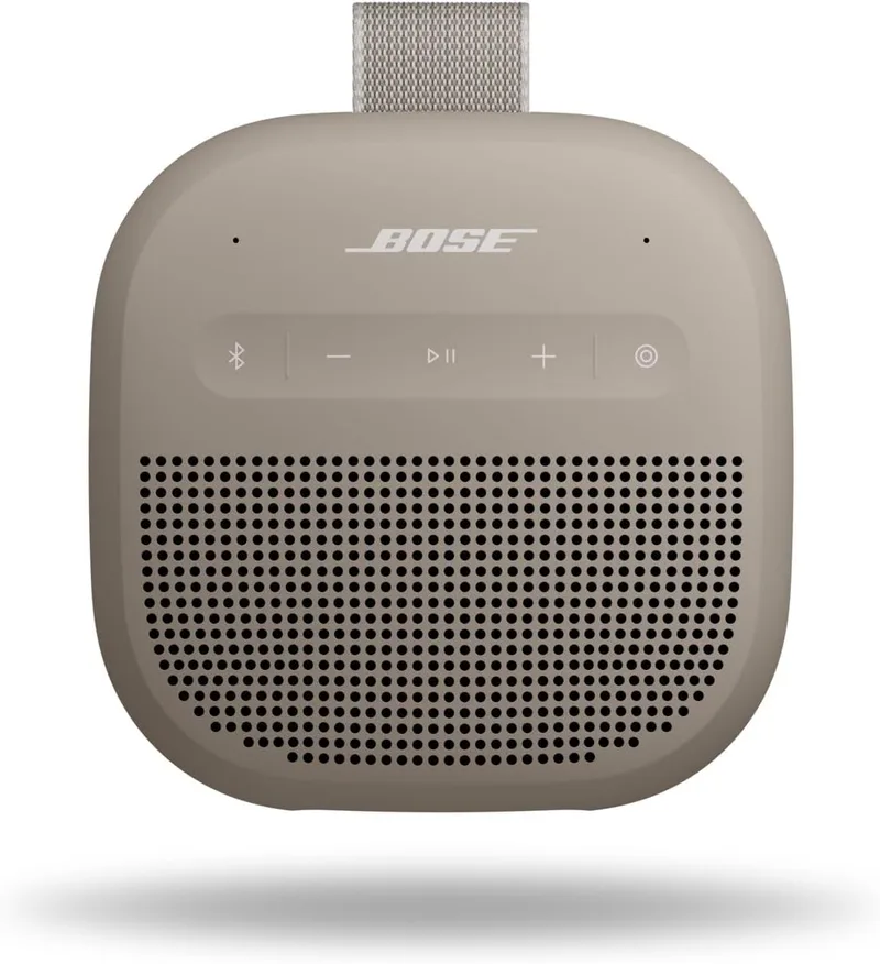 Bose ▫️ SoundLink Micro (2.ª geração) Altifalante Bluetooth portátil, Altifalante sem fios para exterior, até 12 horas de autonomia, resistente à água e ao pó, cor arenisca
