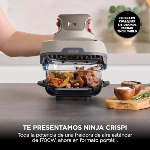 Ninja ▫️ CRISPi, Fritadeira de Ar Quente Portátil, 3,8 L, Pedra Dourada, FN101EUSTGD 5