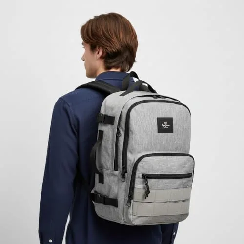 Pepe Jeans ▫️ Mochila de cabine Aris Evergreen, cinzenta, 25 x 40 x 20 cm 2