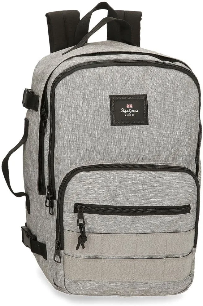 Pepe Jeans ▫️ Mochila de cabine Aris Evergreen, cinzenta, 25 x 40 x 20 cm