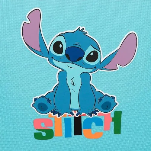 Disney ▫️ Mochila escolar infantil Joumma Aloha Stitch, fabricada em poliéster, com alças largas e ajustáveis que se adaptam ao corpo e um bolso frontal. 7