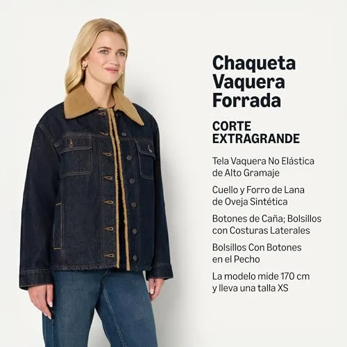 Amazon Essentials ▫️ Casaco de ganga para mulher com forro de velo sintético, corte extragrande 2
