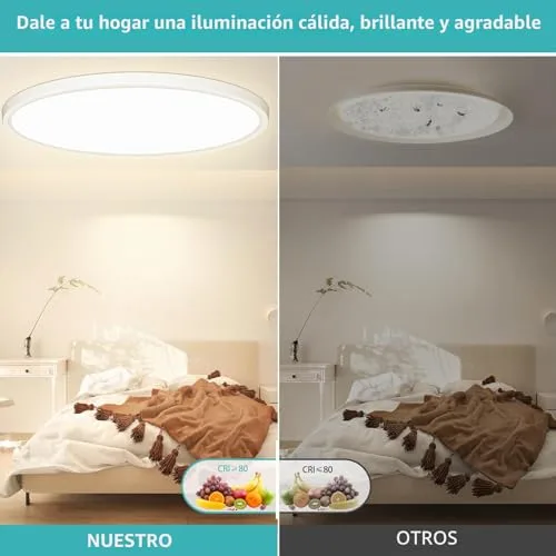 Swoieltr ▫️ Luminária de teto LED, Ø50 cm, 48 W, 4800 lm, 4000 K 6