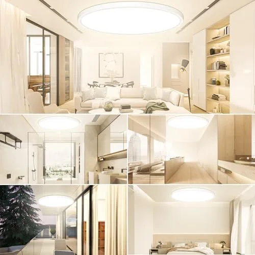 Swoieltr ▫️ Luminária de teto LED, Ø50 cm, 48 W, 4800 lm, 4000 K 7