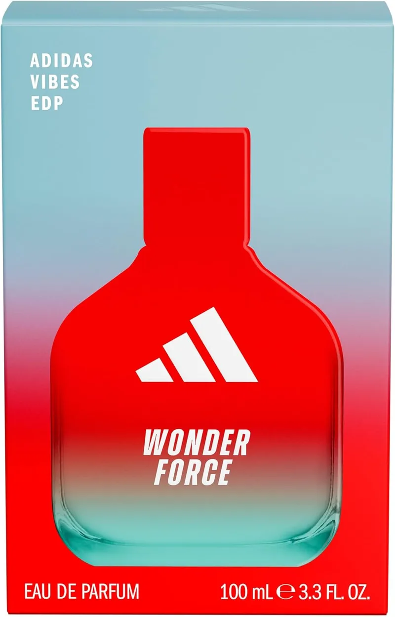 adidas ▫️ Vibes : Wonder Force Eau de Parfum : Fragrância Unissexo : Notas de ruibarbo, rosa e almíscar branco : Longa duração : Fragrância desportiva : 100 ml