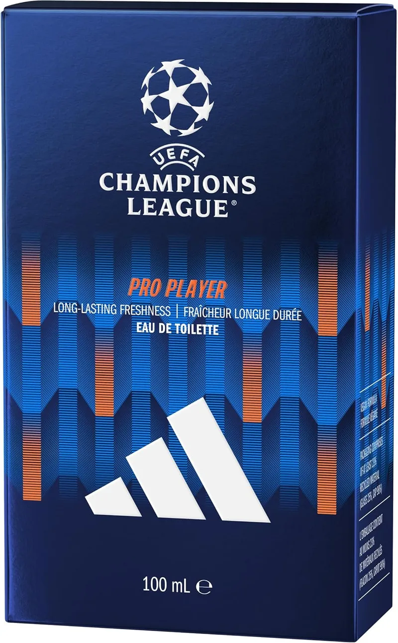adidas ▫️ UEFA Champions League PRO PLAYER Edition | Água de toilette para homem | Fragrância de longa duração | 100 ml