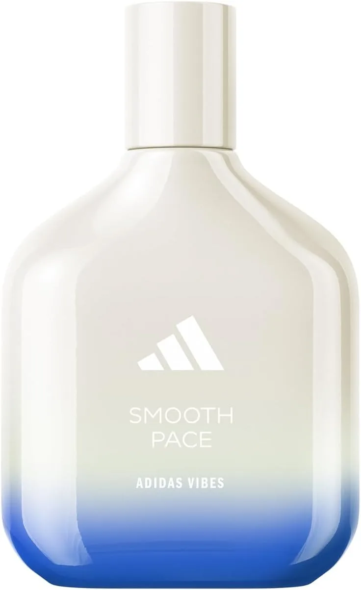 adidas ▫️ Vibes : Smooth Pace Eau de Parfum : Fragrâncias Unissexo : Carvão Salgado, Mysoral e Notas de Acordes de Madeira de Caxemira : Longa Duração : Fragrância Desportiva : 100 ml