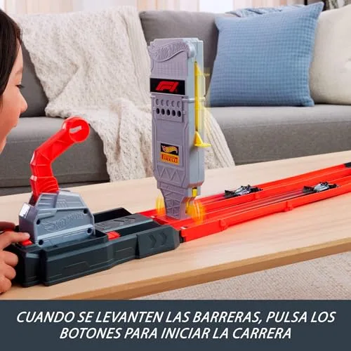 Hot Wheels ▫️ Conjunto de pista «Grid Start» de Fórmula 1 com 2 carros 3