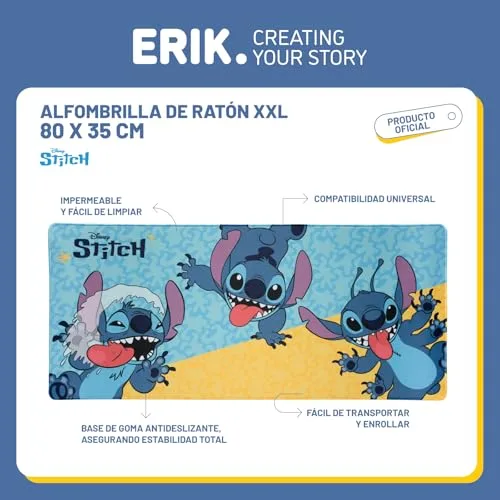 Grupo Erik ▫️ Stitch Tapete de Secretária XXL - Proteção para Secretária Disney 2