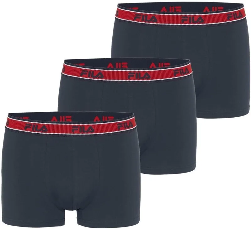 FILA ▫️ Fi/1bcx3/Fu5333 Roupa interior masculina (Conjunto de 3)