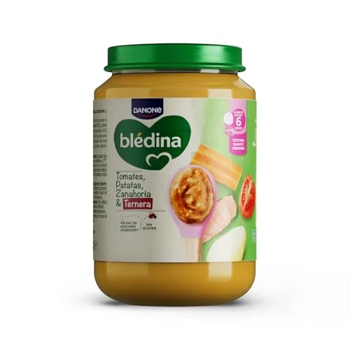 Blédina ▫️ Potinhos de tomate, batata, cenoura e carne de vaca para bebés. Potinhos sem sal, sem açúcares adicionados e sem glúten. A partir dos 6 meses, embalagem de 6 x 200 g 2