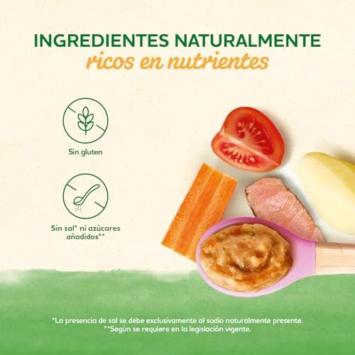 Blédina ▫️ Potinhos de tomate, batata, cenoura e carne de vaca para bebés. Potinhos sem sal, sem açúcares adicionados e sem glúten. A partir dos 6 meses, embalagem de 6 x 200 g 5