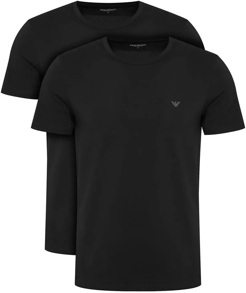 Emporio Armani ▫️ Conjunto de 2 T-shirts de gola redonda para homem