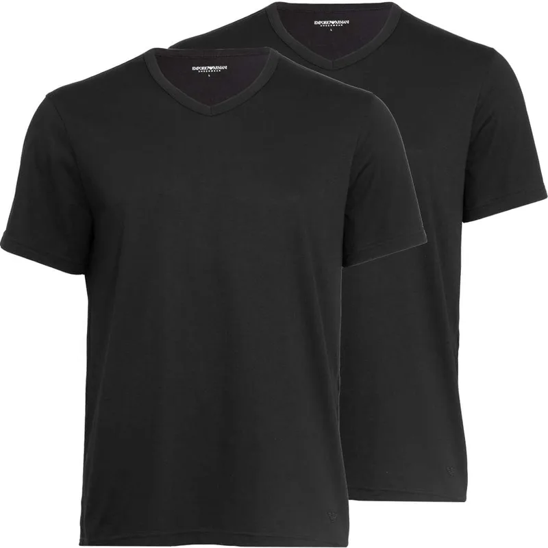 Emporio Armani ▫️ Conjunto de 2 T-shirts com decote em V para homem