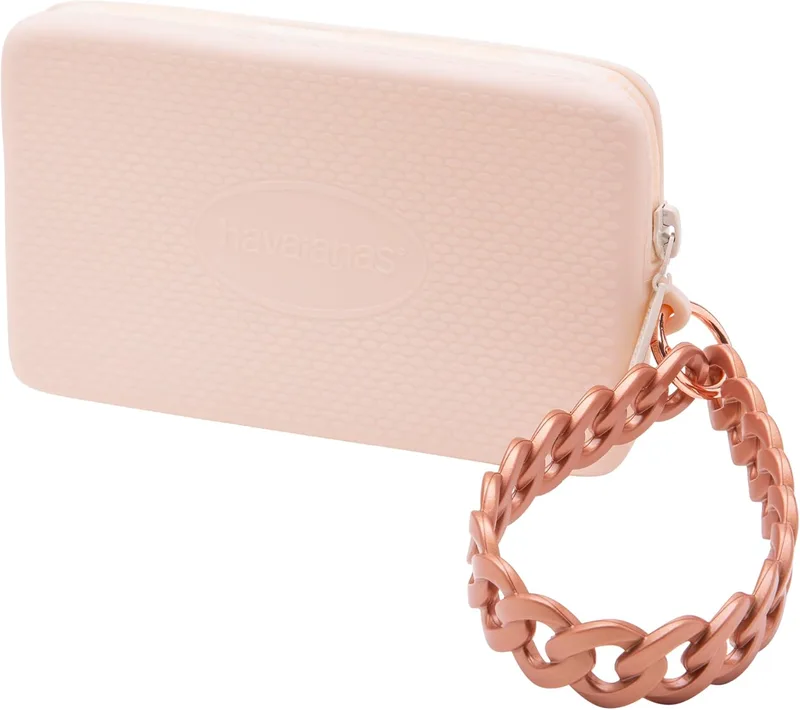 Havaianas ▫️ Mini Bag Chain II, Bolsa de mão em silicone, acessório compacto e elegante, com alça de pulso e fecho de segurança, resistente à água, para mulher