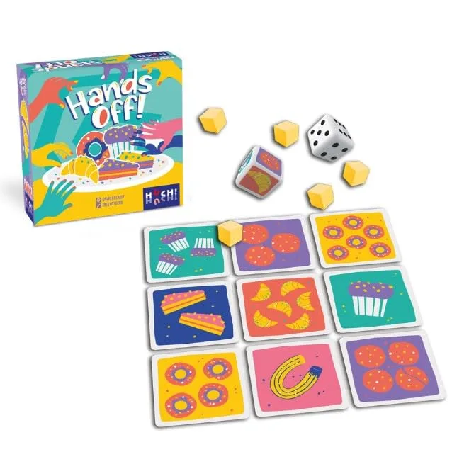 HUCH! ▫️ Hands Off!, Jogo Familiar com Dados e Cartas, Jogo de reação para dedos rápidos e olhos afiados, para 2 a 6 jogadores a partir dos 6 anos 6