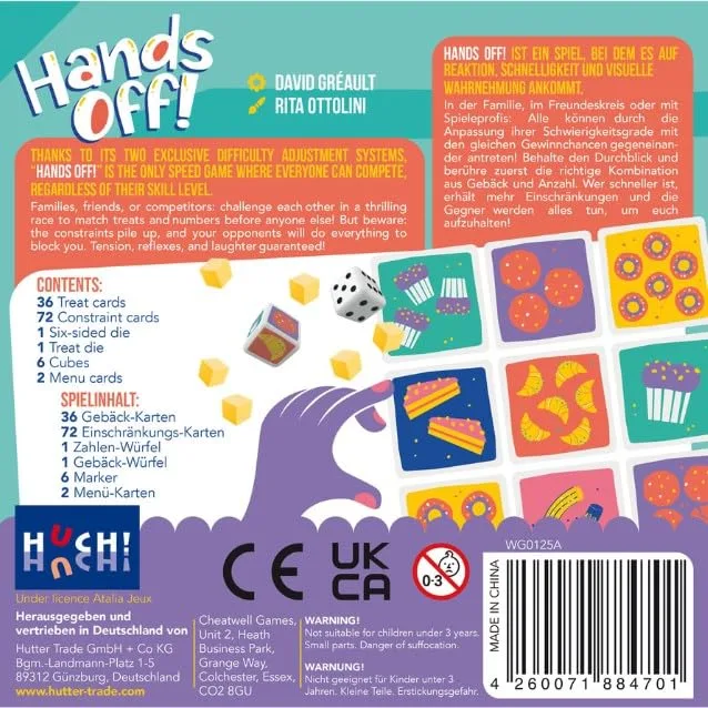 HUCH! ▫️ Hands Off!, Jogo Familiar com Dados e Cartas, Jogo de reação para dedos rápidos e olhos afiados, para 2 a 6 jogadores a partir dos 6 anos 7