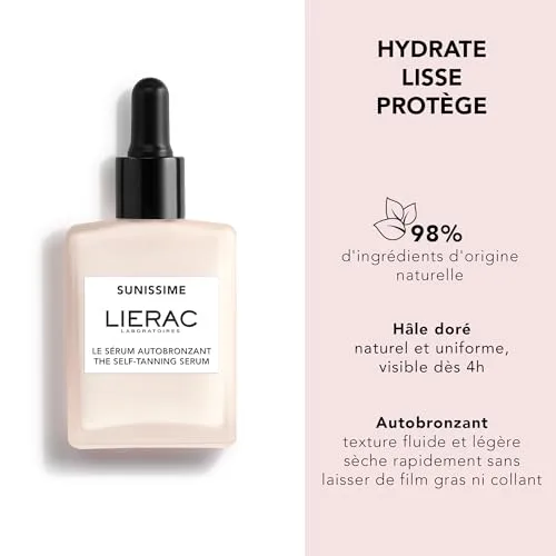 Lierac ▫️ Sunissime - Sérum Autobronzeador Facial 30 ml - DHA Natural - Ácido Hialurónico - Vitamina E - 98% Natural 2