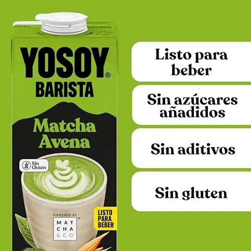 YOSOY ▫️ Barista Matcha Bebida Vegetal - matcha latte com aveia, sem açúcares adicionados, embalagem de 6 x 1 L 5
