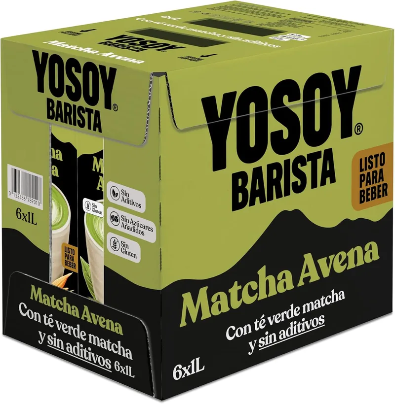 YOSOY ▫️ Bebida vegetal Matcha, embalagem de 6 x 1L
